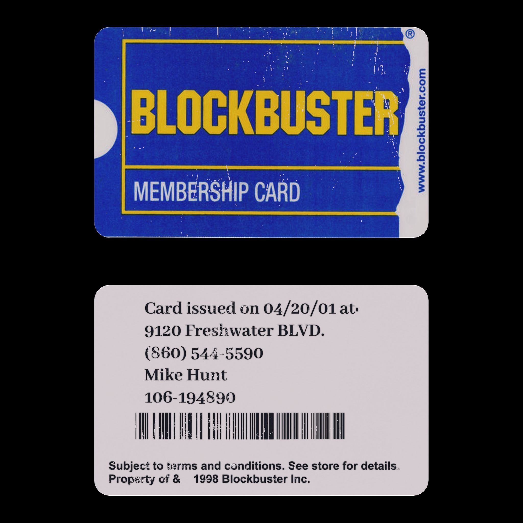 Blockbuster Card Low-poly 3D model_5