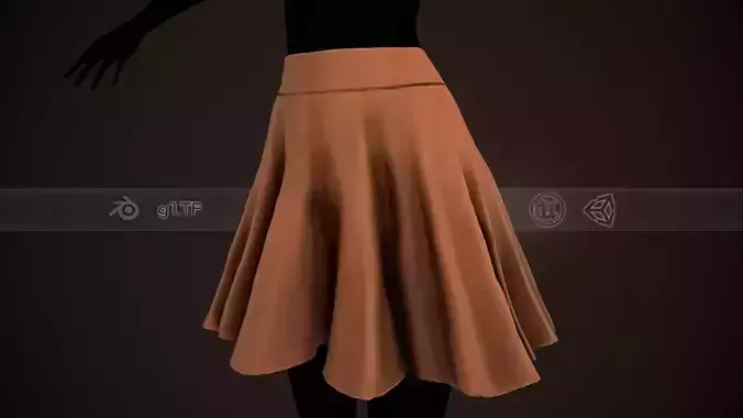 Female Brown Skirt Style 1 