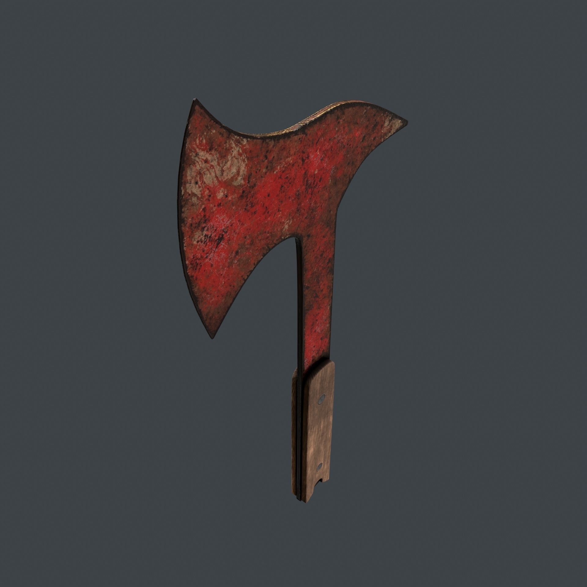 Axe Rusty Free 3D model_3