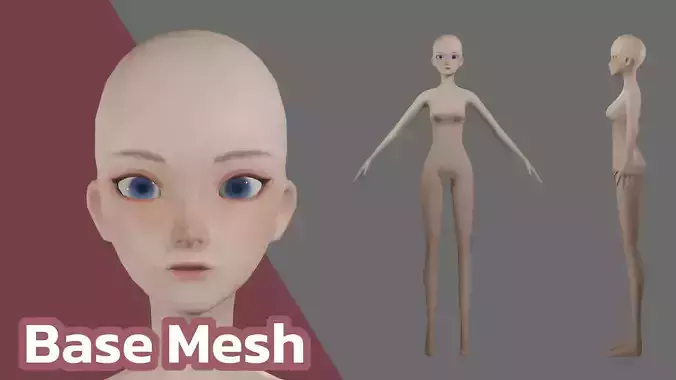 Anime Girl BaseMesh 