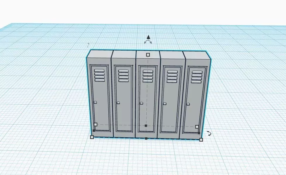 5 lockers scale h0 1-87 3D print model