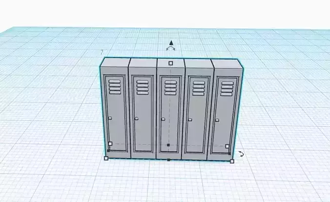 5 lockers scale h0 1-87 3D print model