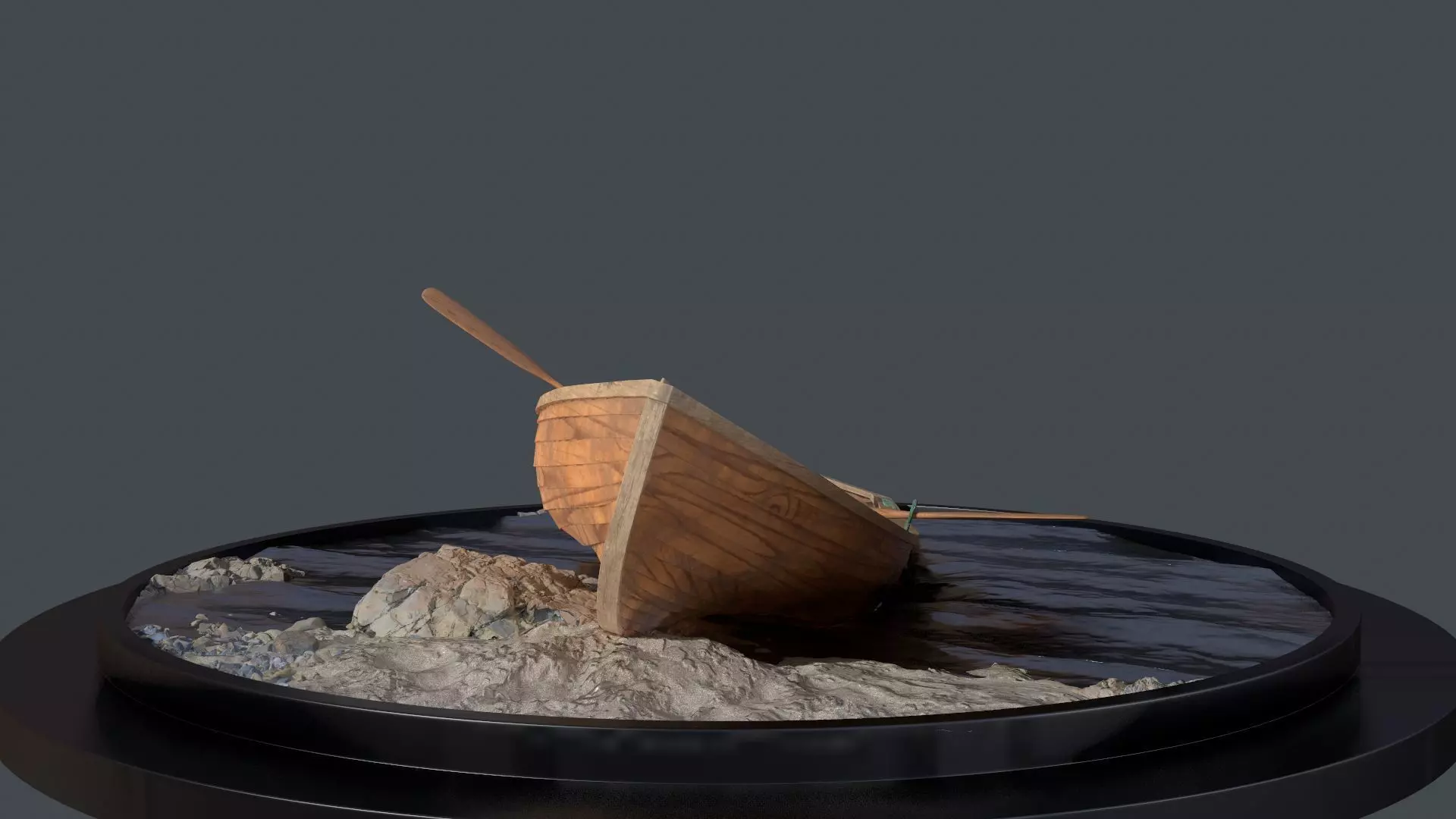 Clinker Dingy 3D Model with PBR maps 3D model