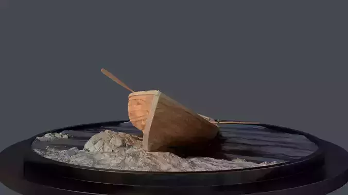 Clinker Dingy 3D Model with PBR maps 3D model