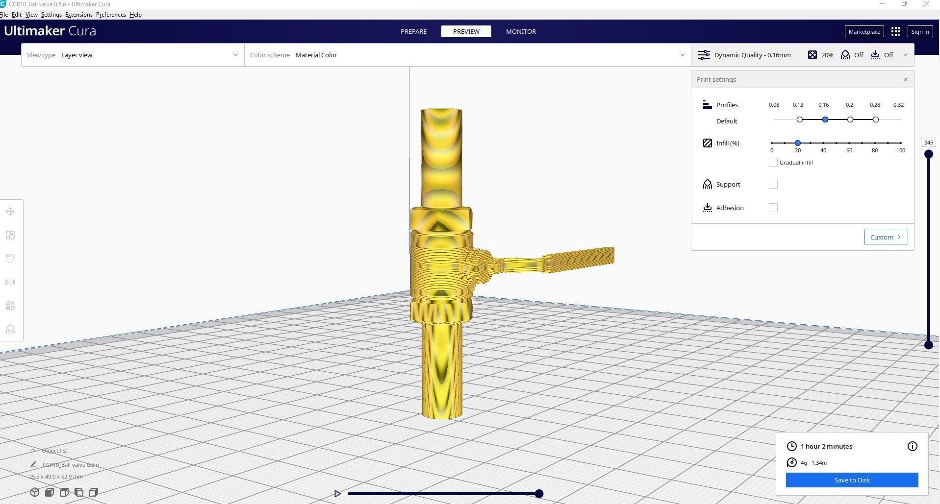 ball valve 1 2 in 3D print model_1