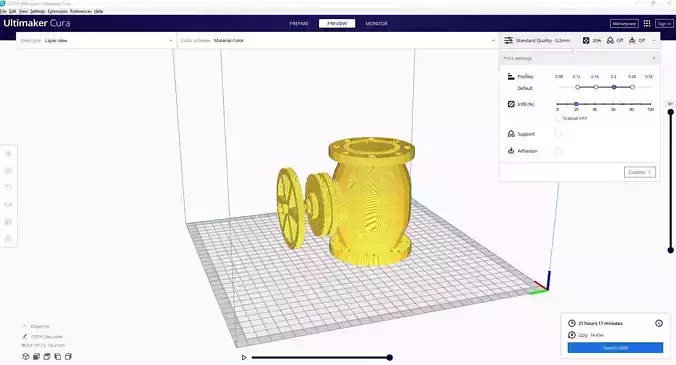ball valve 3D print model