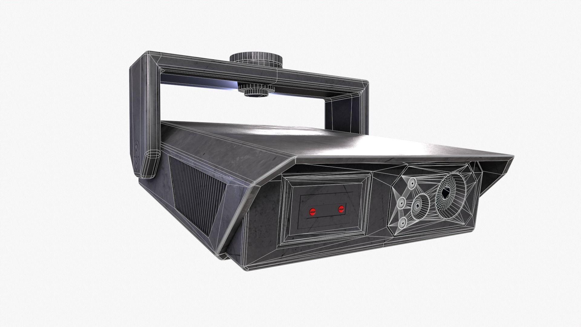 Security Camera Low-poly 3D model_7