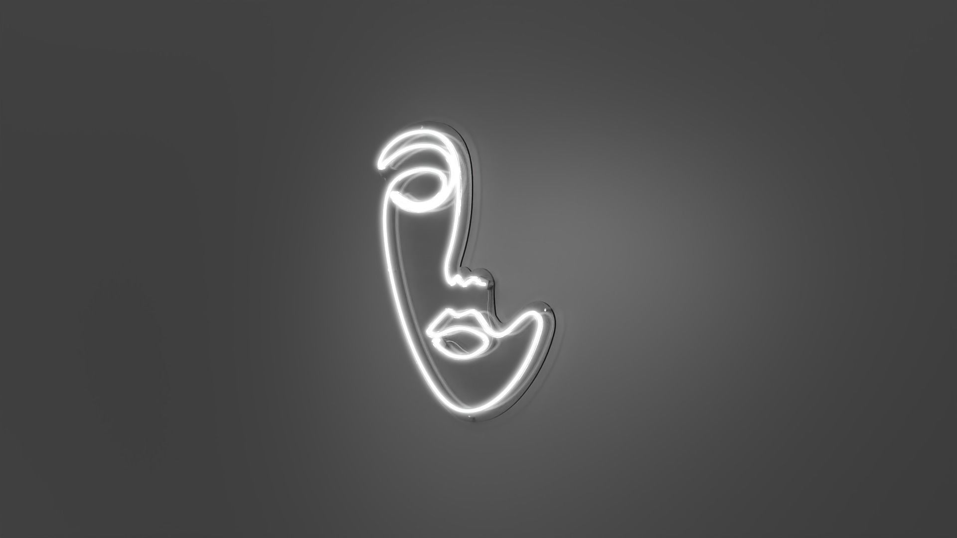 Face 1 - Neon Sign 3D model_3