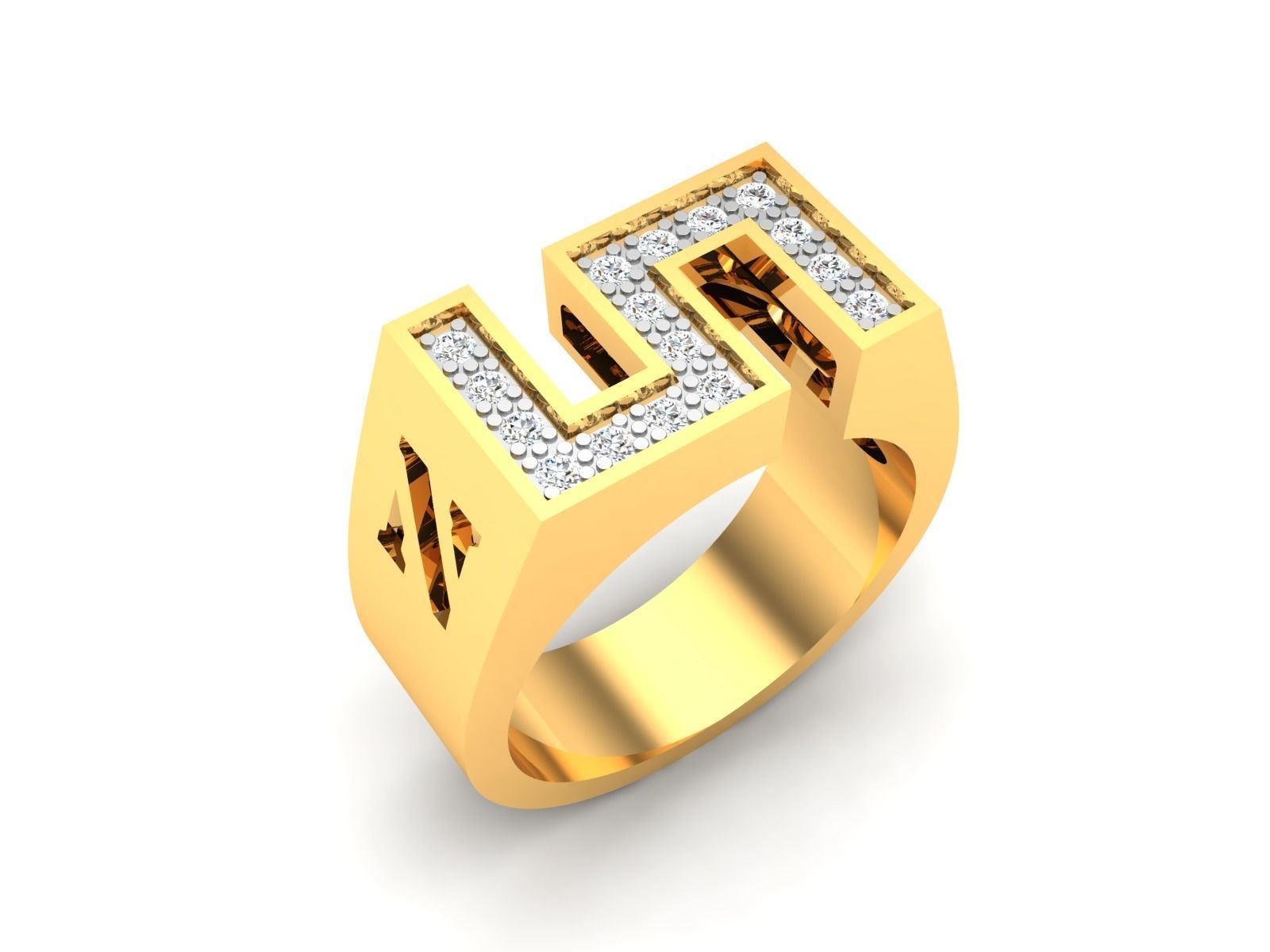 Women ring 3dm stl fbx obj render details 3D print model_1