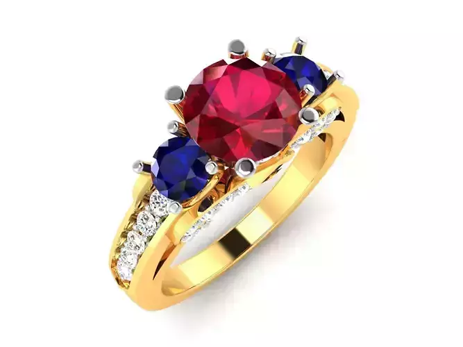 Women ring 3dm stl fbx obj render details