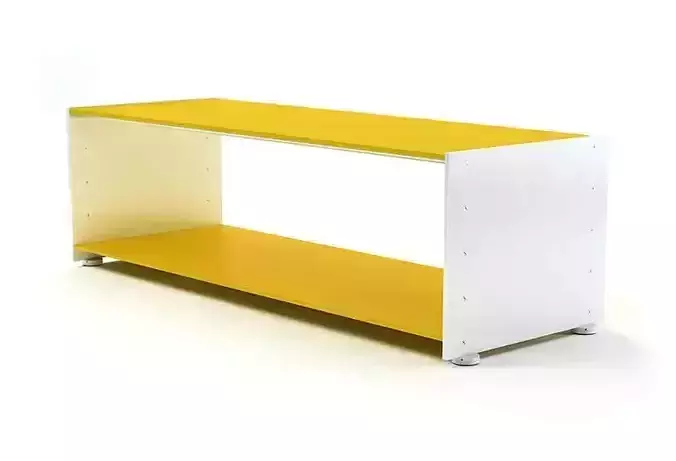 Yellow And White Modular Shelf