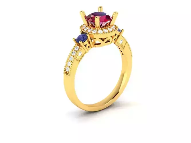 Women ring 3dm stl fbx obj render details