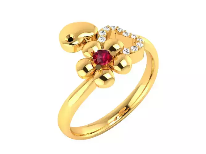 Women ring 3dm stl fbx obj render details