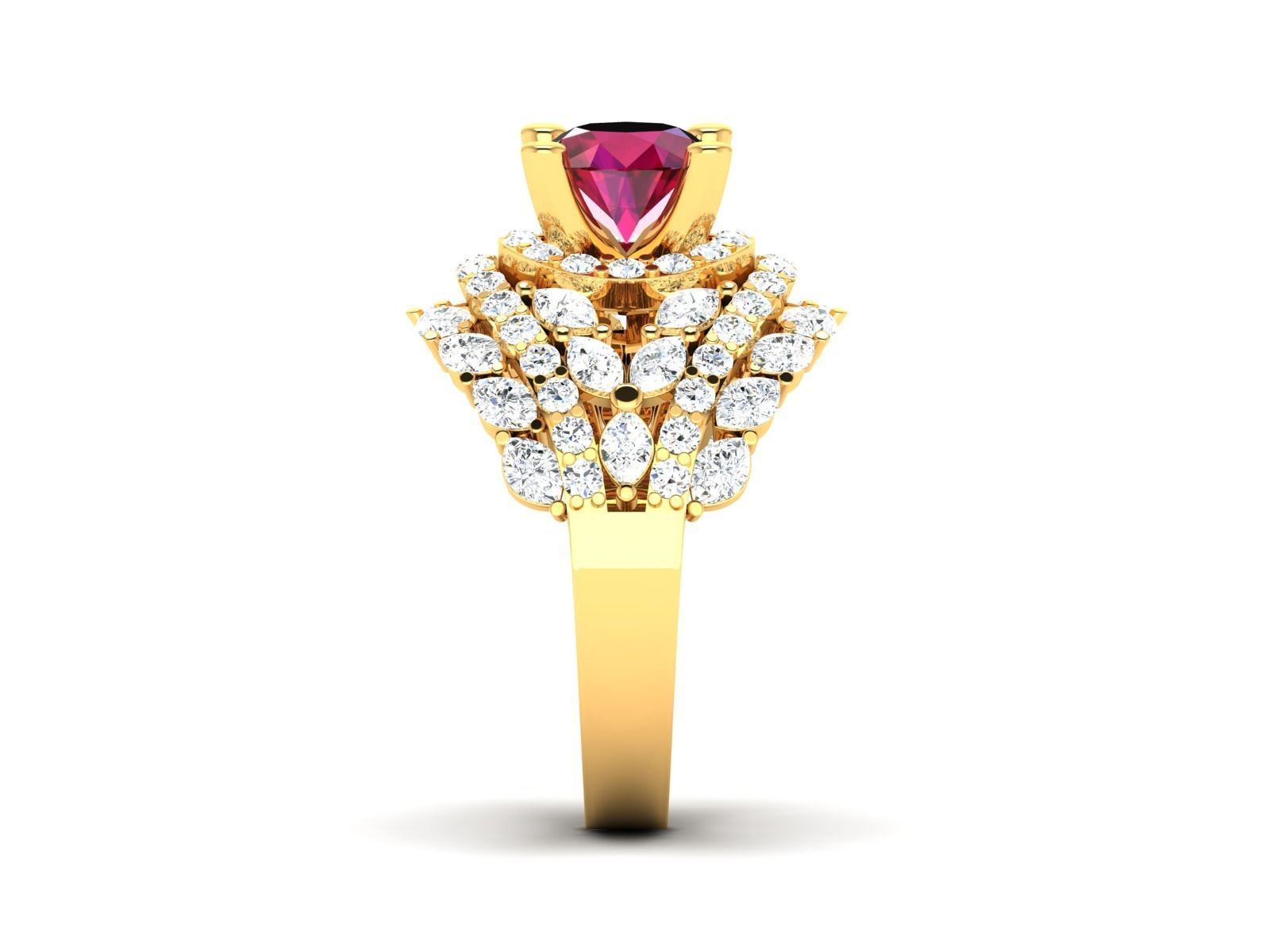 Women ring 3dm stl fbx obj render details 3D print model_12