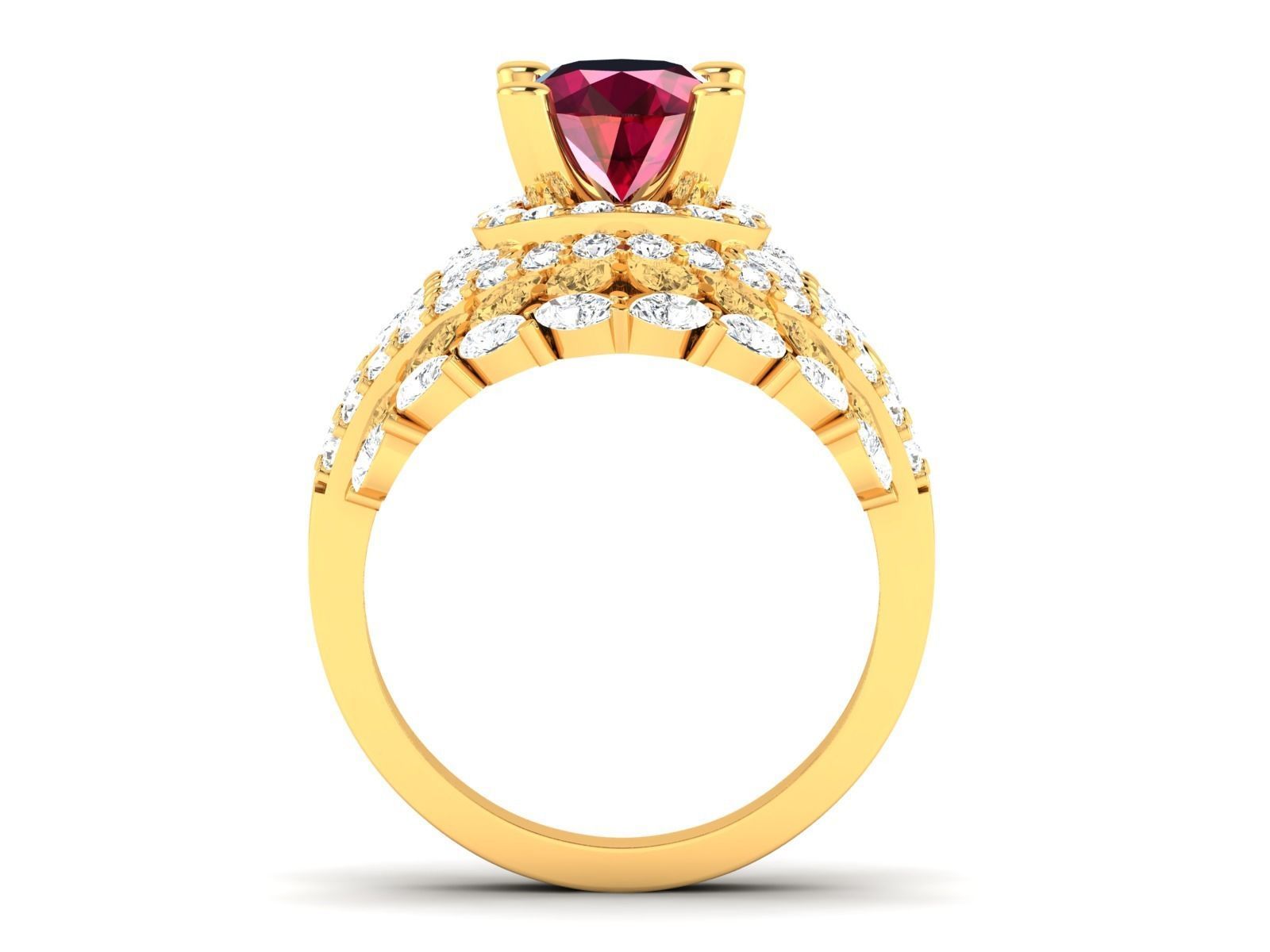 Women ring 3dm stl fbx obj render details 3D print model_10