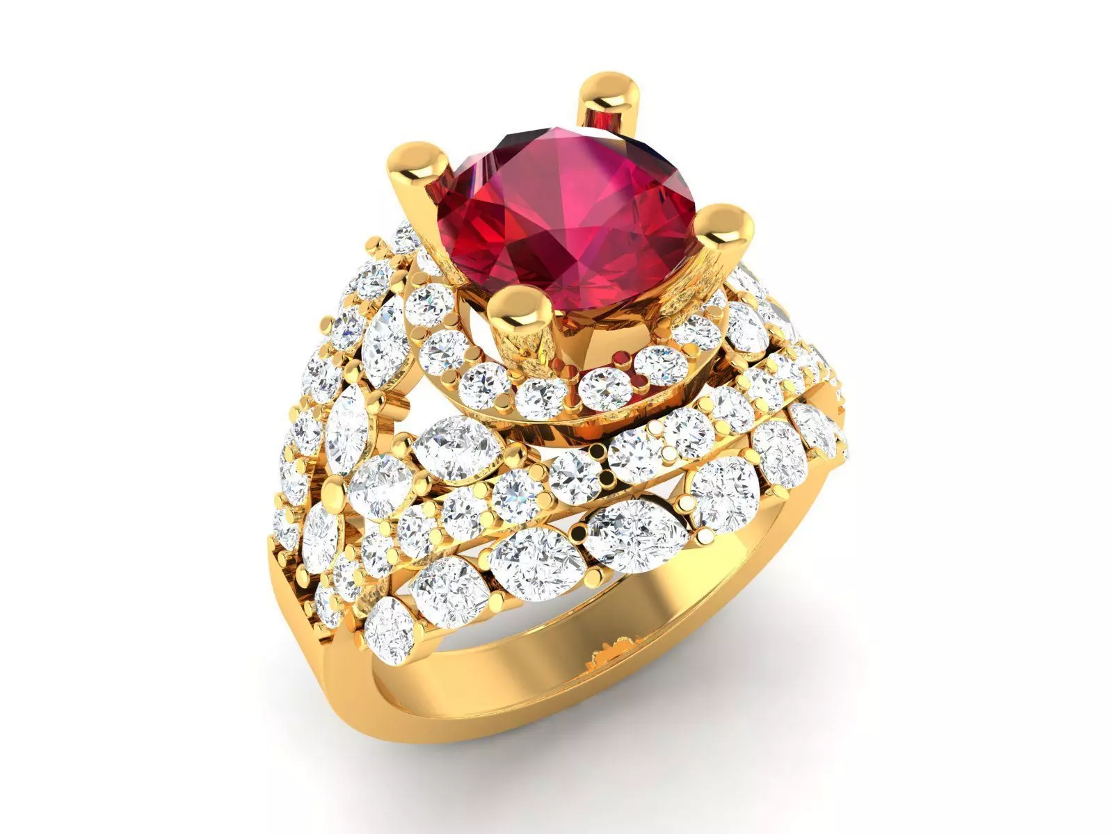 Women ring 3dm stl fbx obj render details 3D print model_0