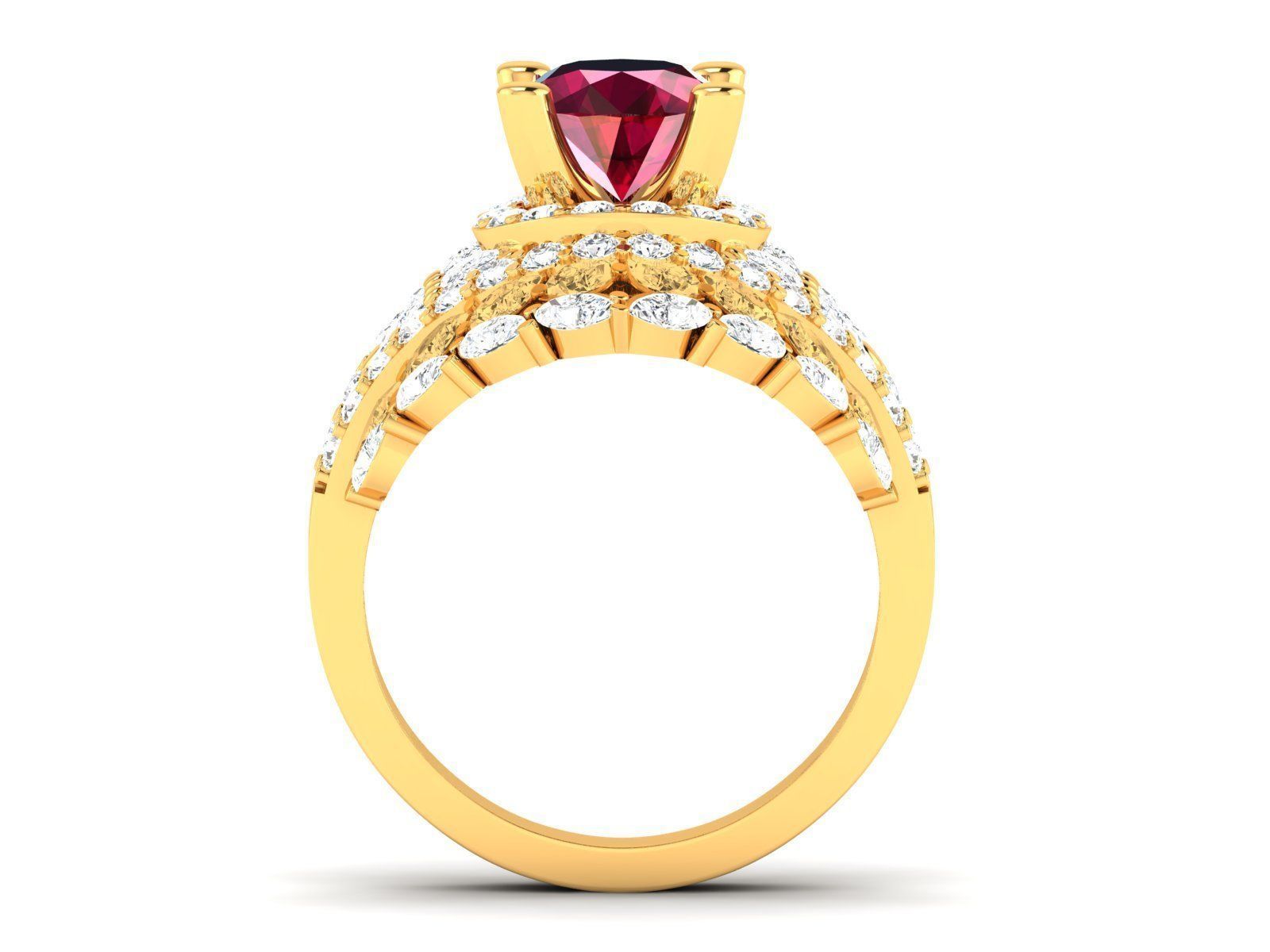 Women ring 3dm stl fbx obj render details 3D print model_9