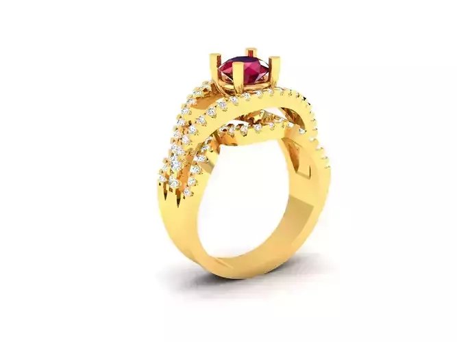 Women ring 3dm stl fbx obj render details