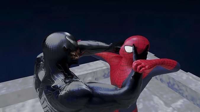 Spiderman VS Venom 3D model