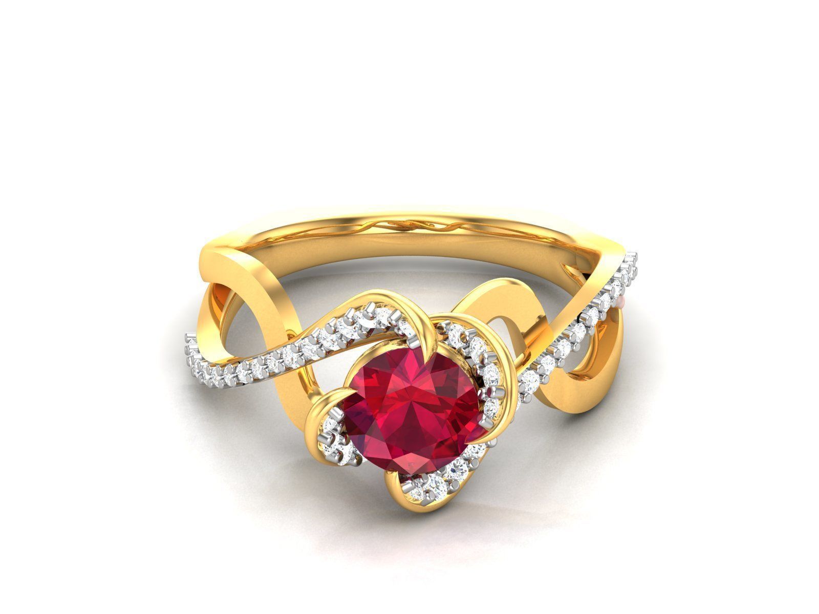 Women ring 3dm stl fbx obj render details 3D print model_8