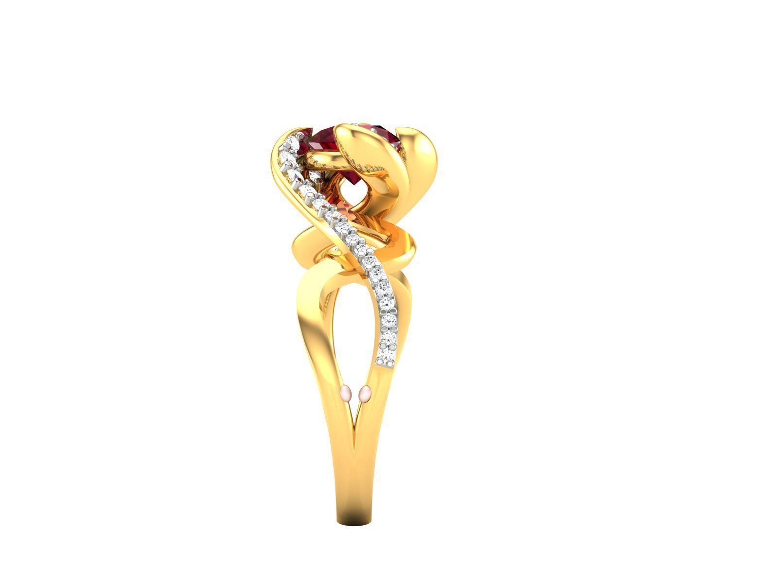 Women ring 3dm stl fbx obj render details 3D print model_5