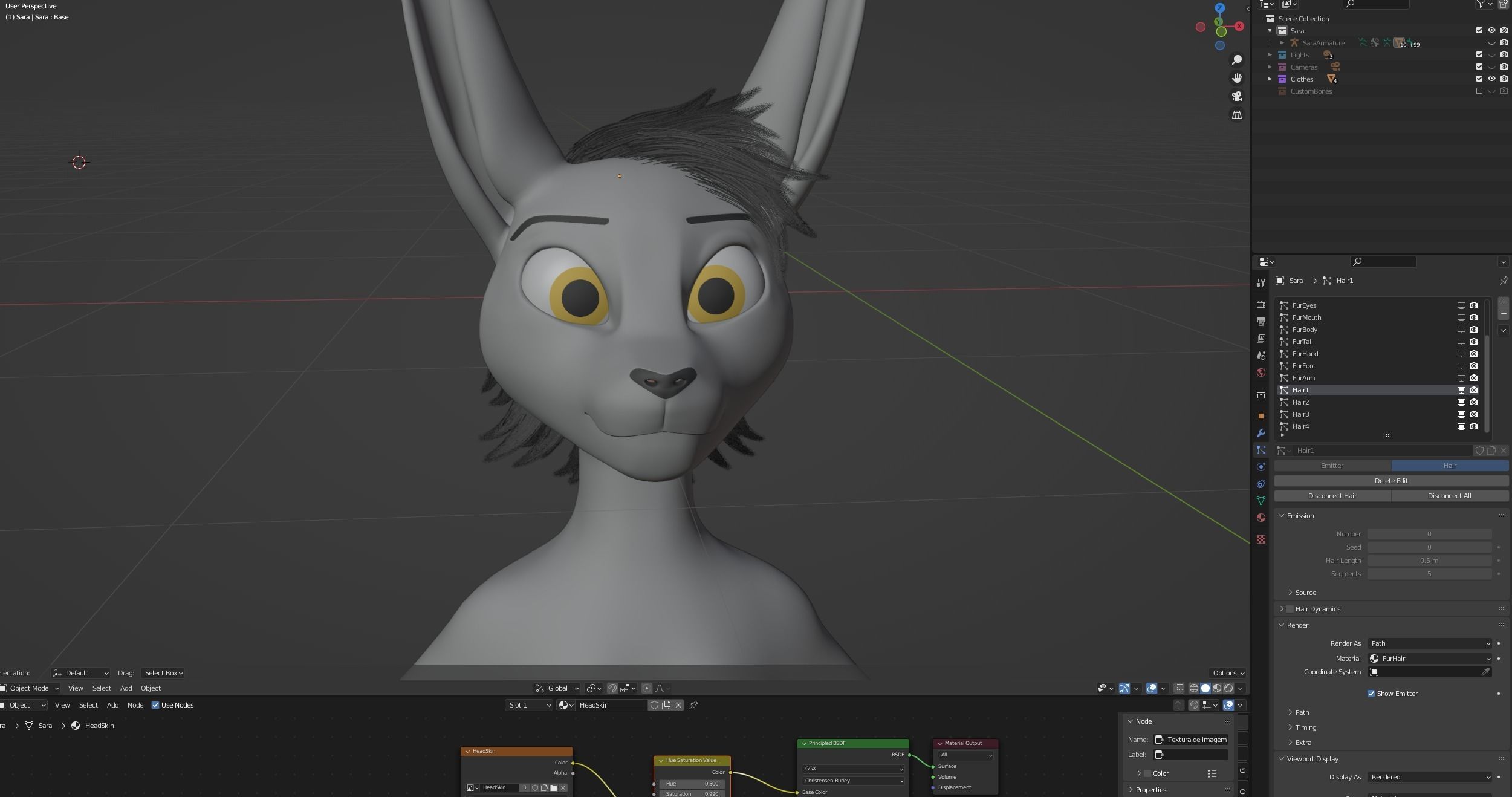 Sara Anthro Rabbit 3D model_100