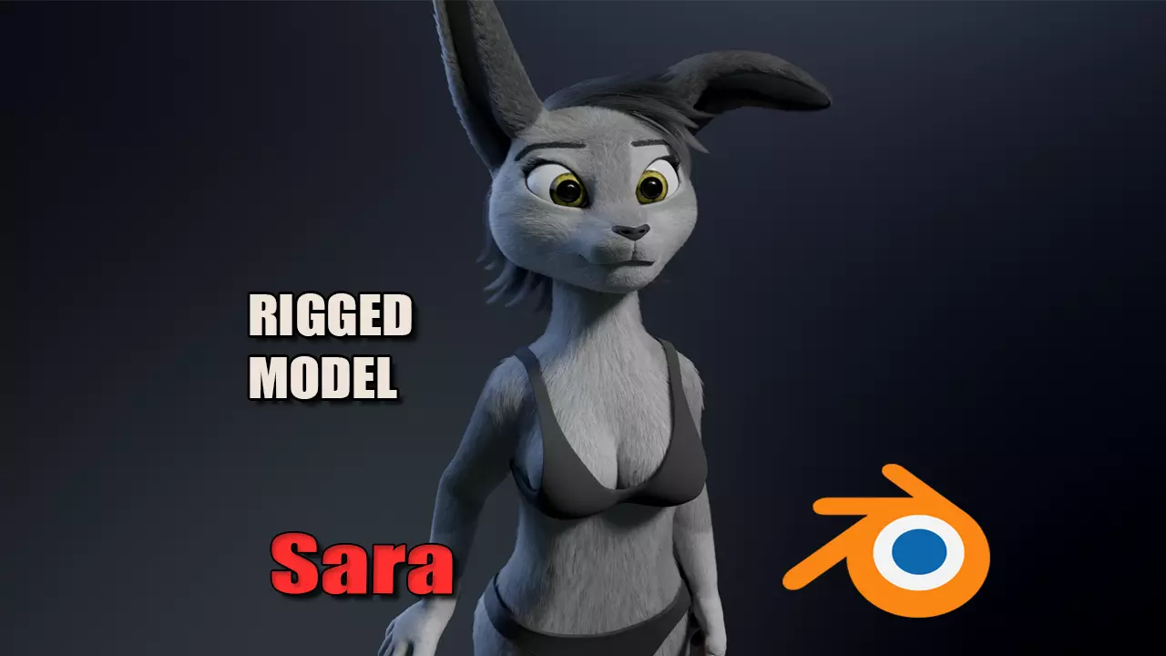 Sara Anthro Rabbit 3D model_0