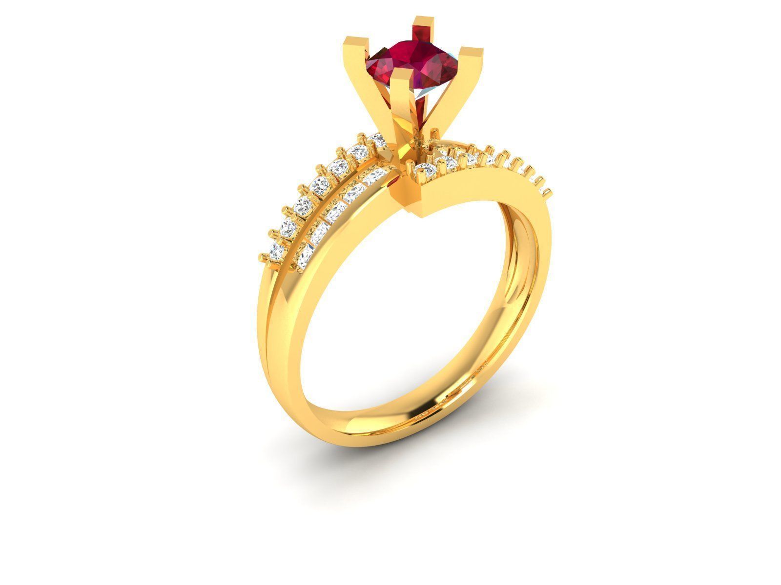 Women ring 3dm stl fbx obj render details 3D print model_1