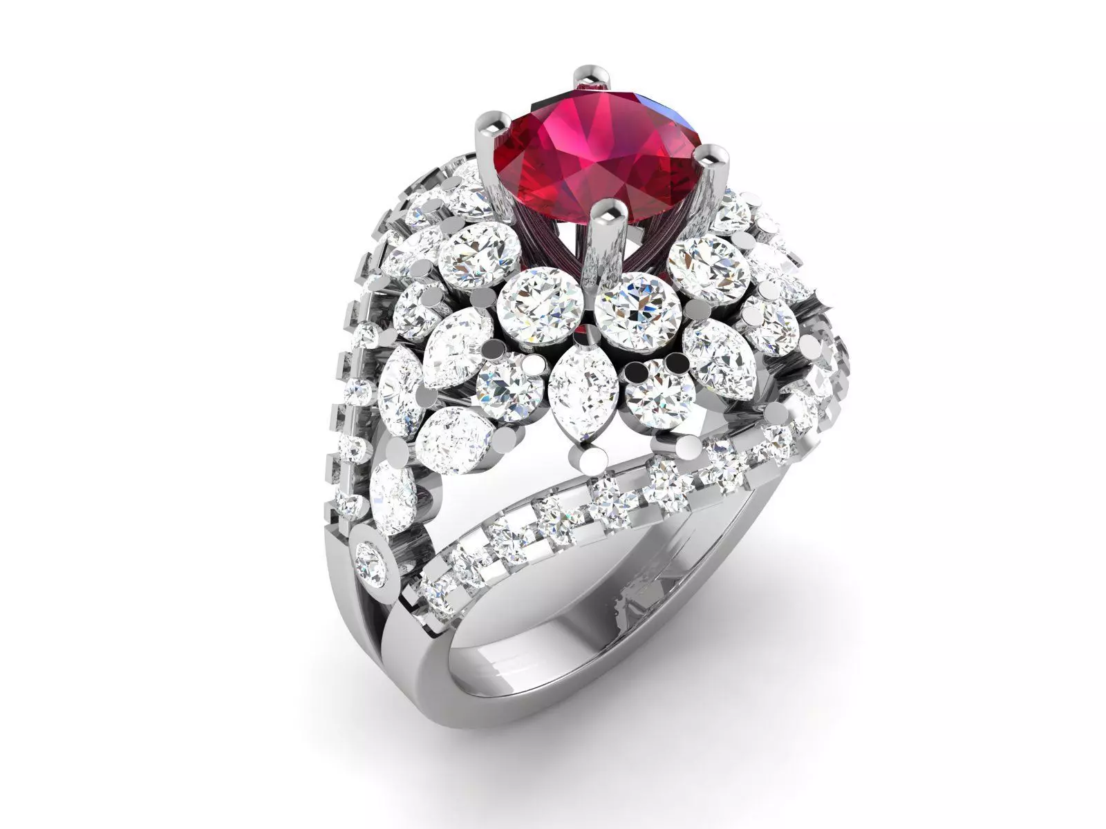 Women ring 3dm stl fbx obj render details 3D print model_0