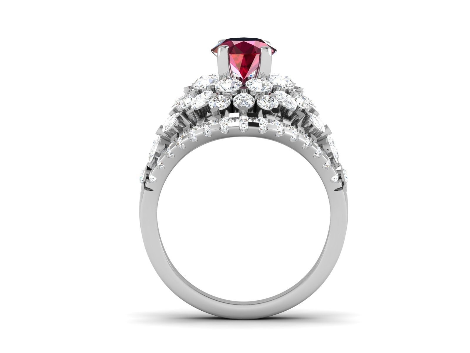 Women ring 3dm stl fbx obj render details 3D print model_3