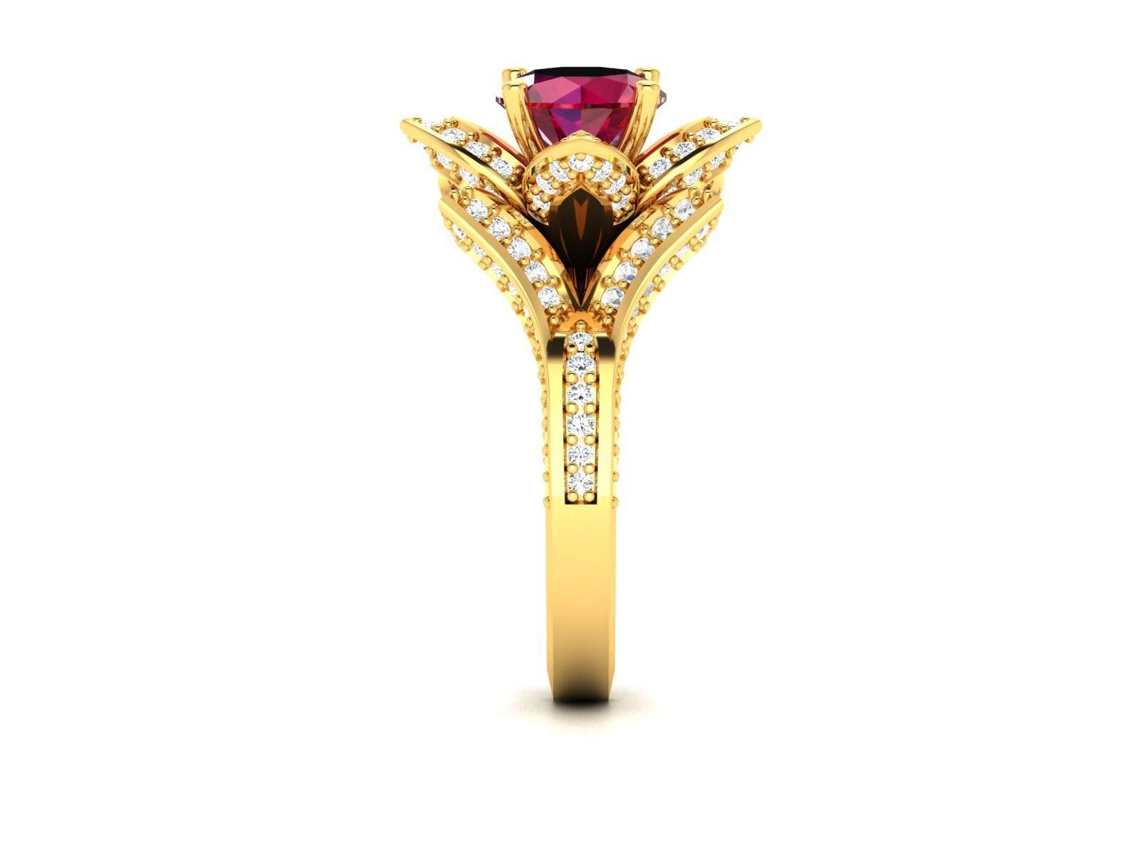 Women ring 3dm stl fbx obj render details 3D print model_7