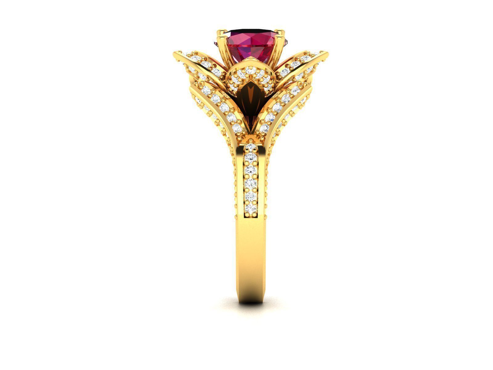 Women ring 3dm stl fbx obj render details 3D print model_6