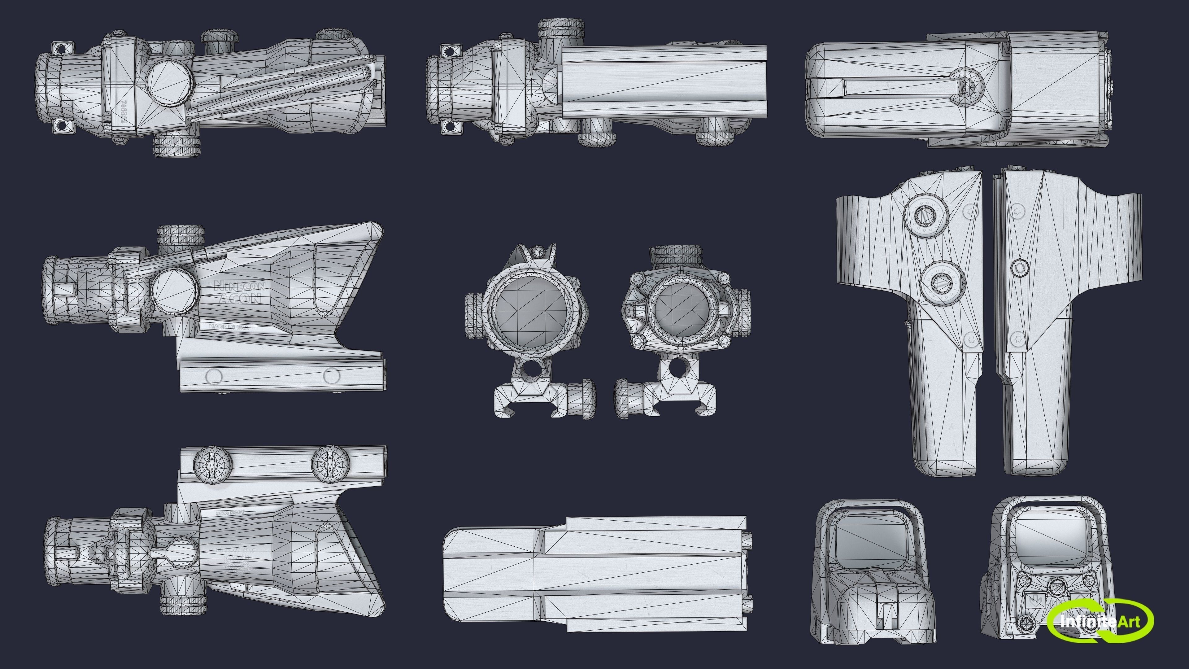 Scopes sniper Low-poly 3D model_15
