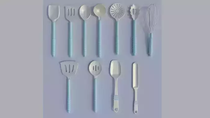 3d kitchen ware for interior visualization 