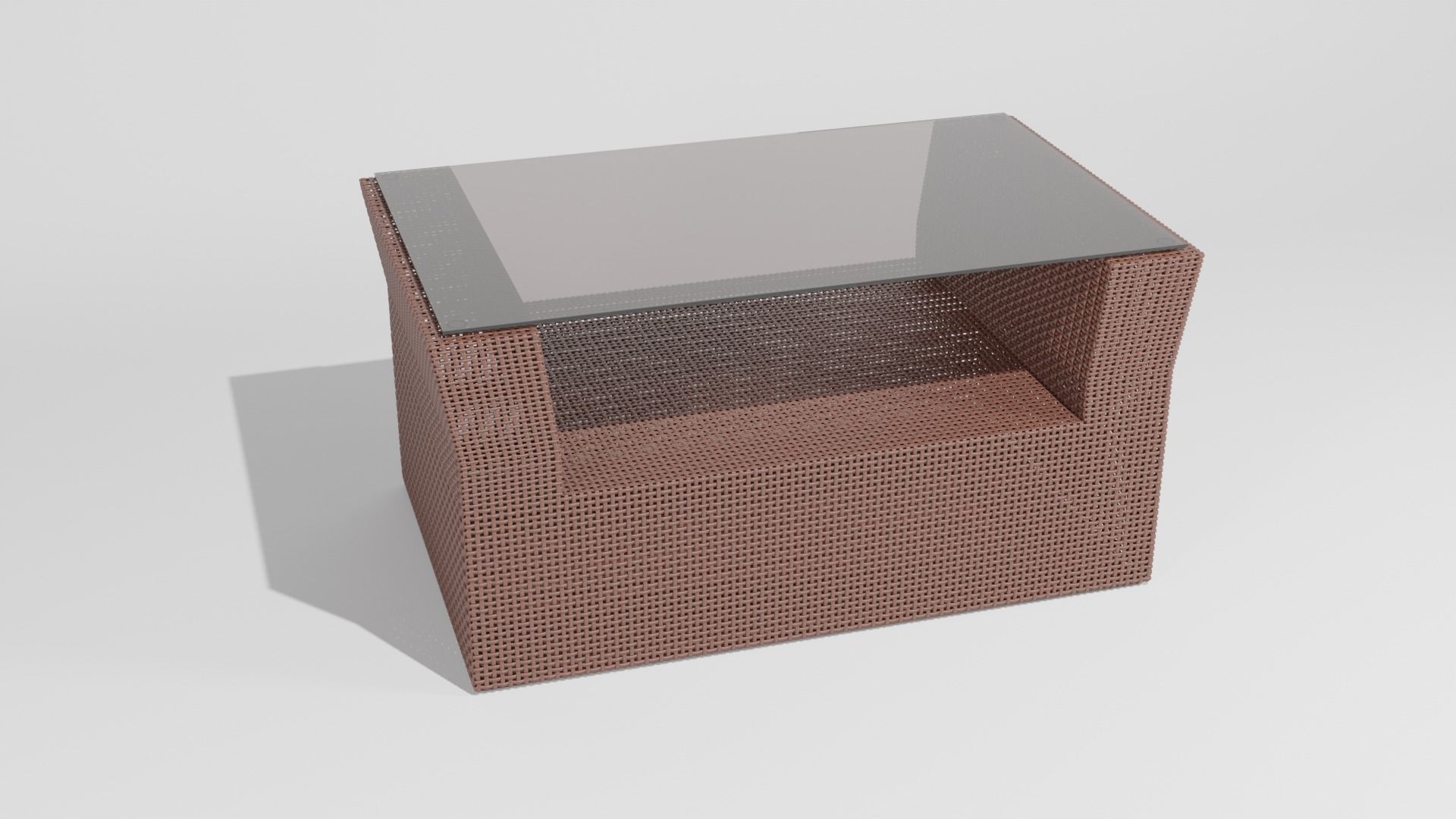 TAKKO set outdoor table with glass top 3D model_3