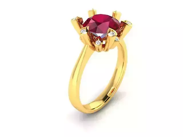 Solitaire Ring 3dm stl fbx obj render details