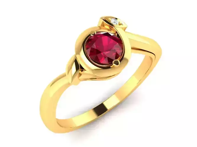 Solitaire Ring 3dm stl fbx obj render details