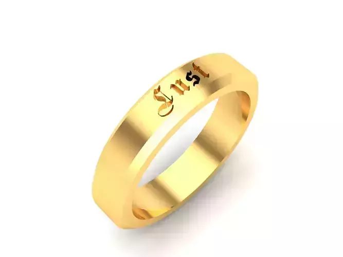 Solitaire Ring 3dm render details