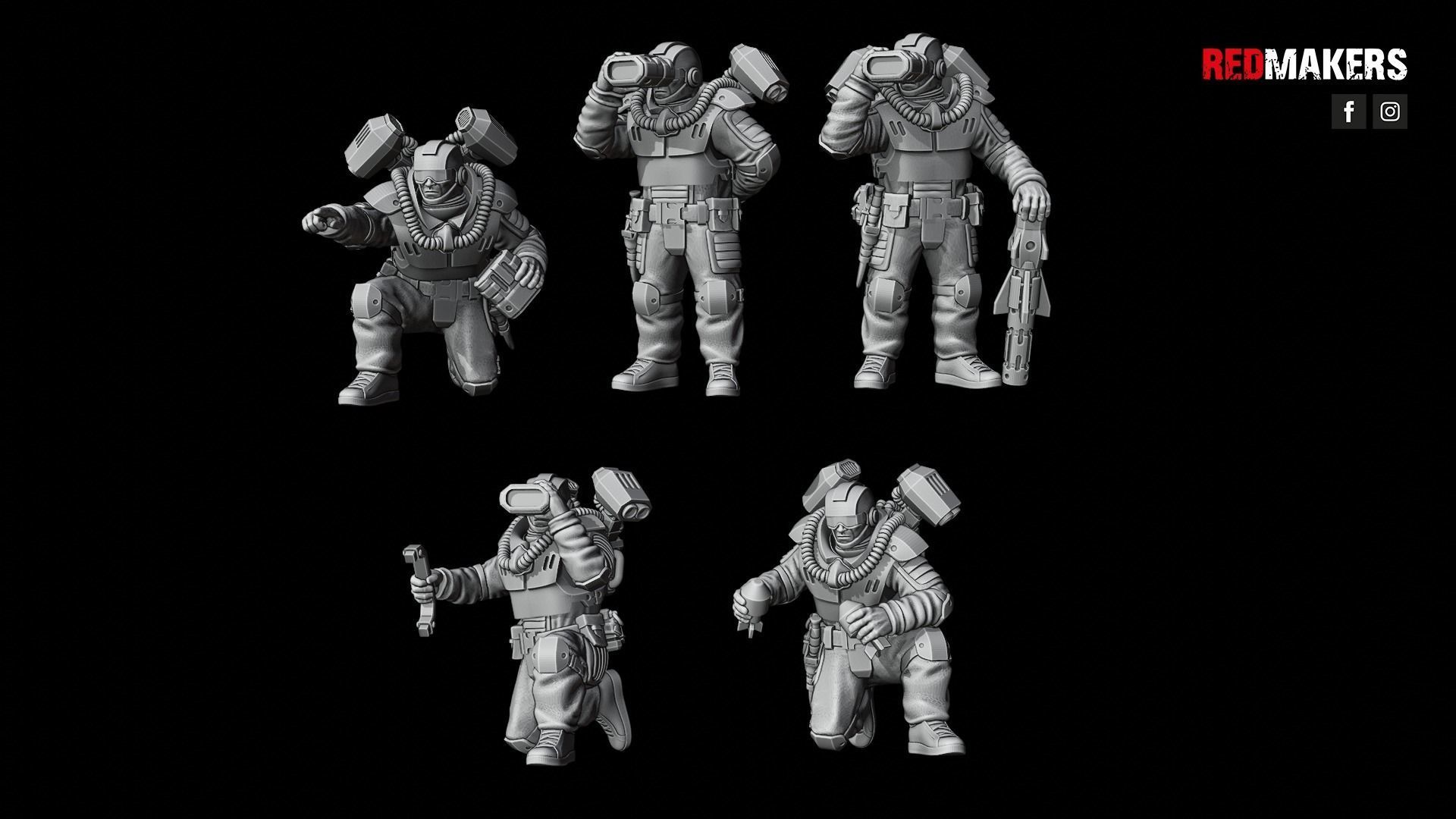 Airborne Division - Heavy Support Squad of the Imperial Force 3D print model_39