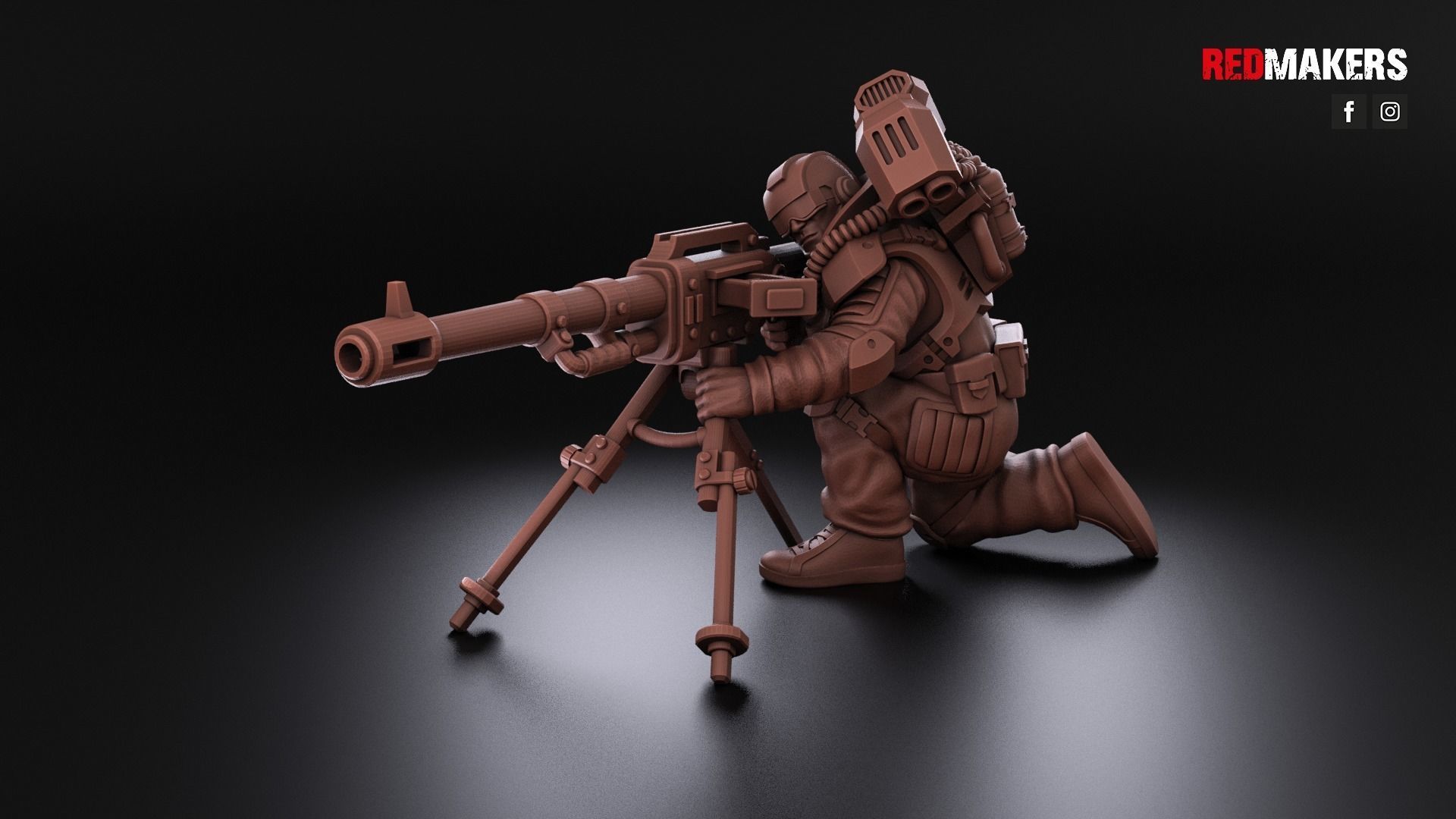 Airborne Division - Heavy Support Squad of the Imperial Force 3D print model_14