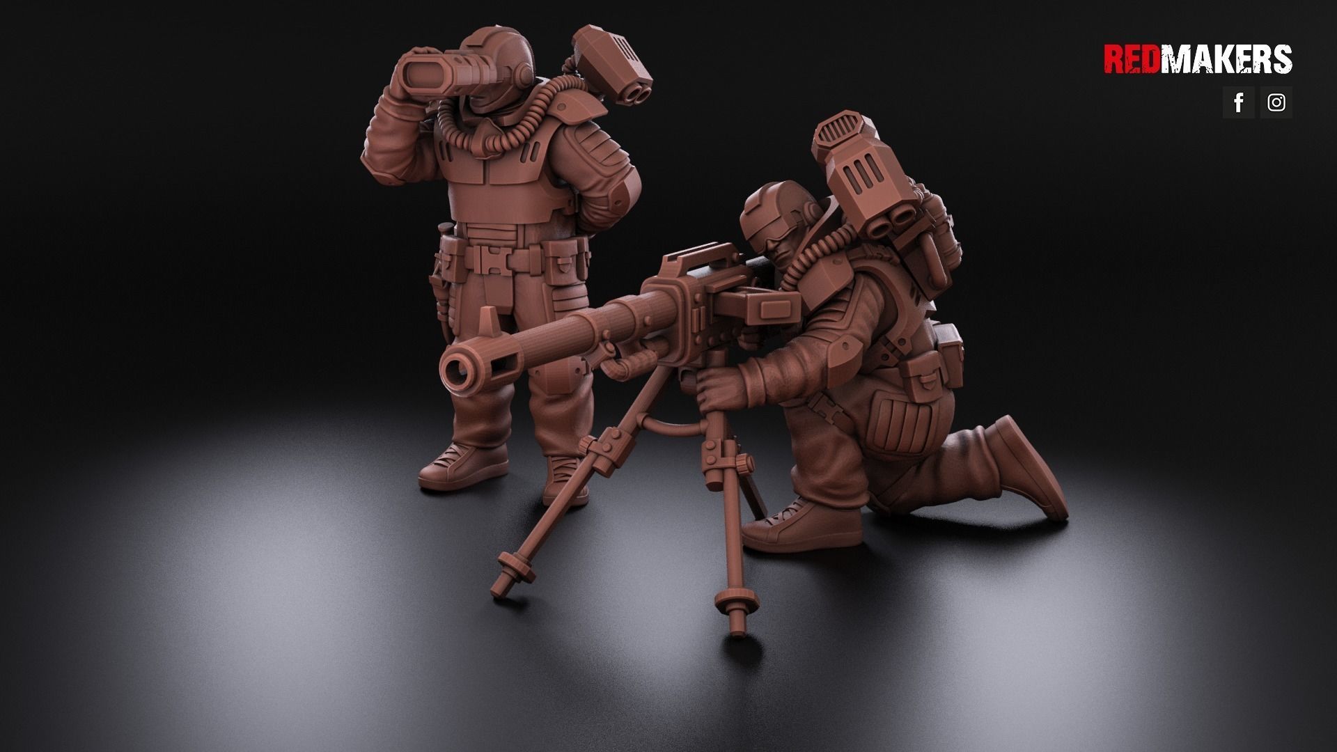 Airborne Division - Heavy Support Squad of the Imperial Force 3D print model_6