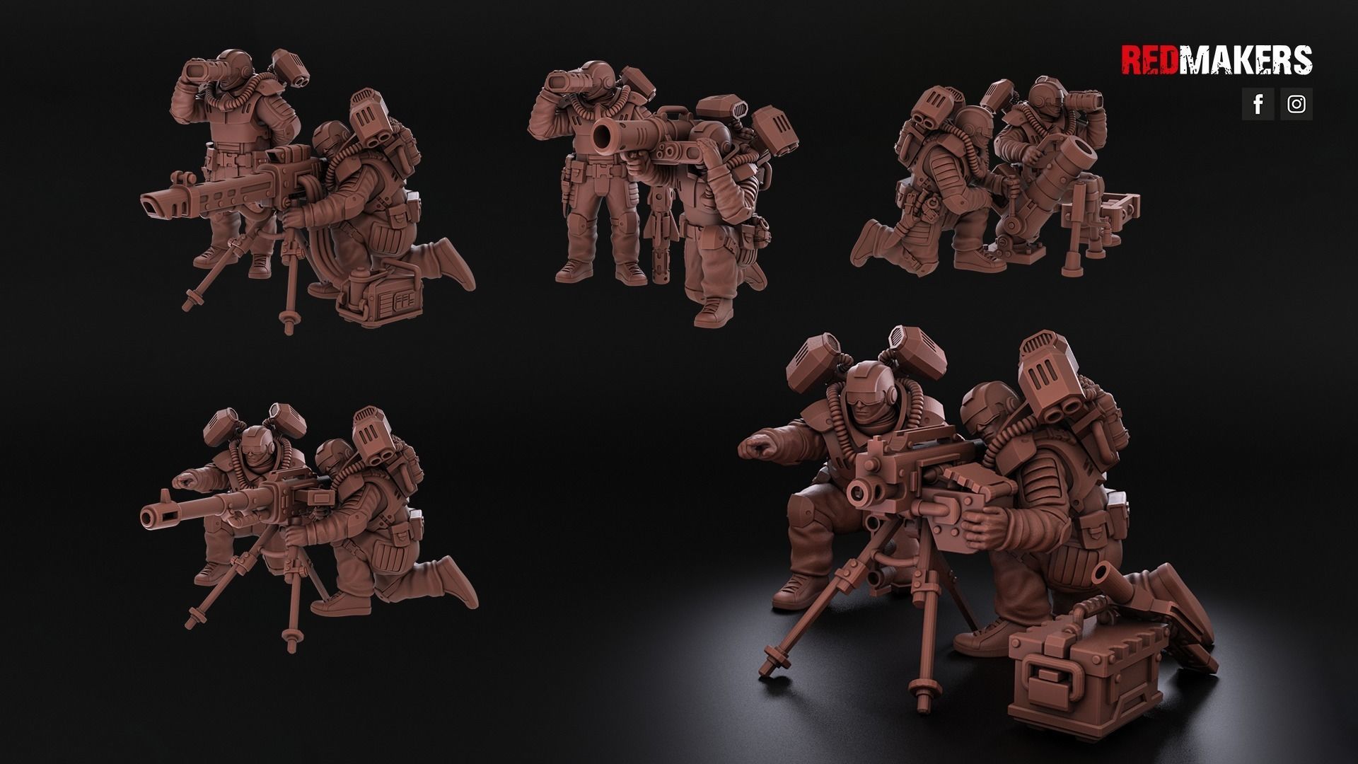 Airborne Division - Heavy Support Squad of the Imperial Force 3D print model_2