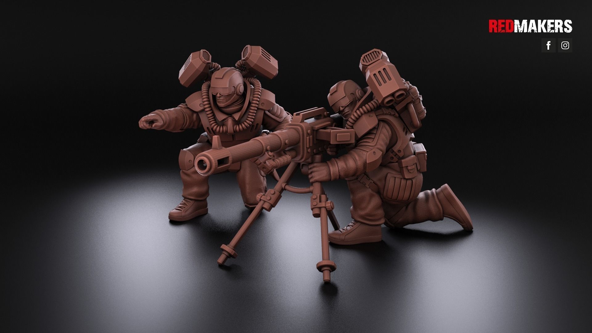 Airborne Division - Heavy Support Squad of the Imperial Force 3D print model_5