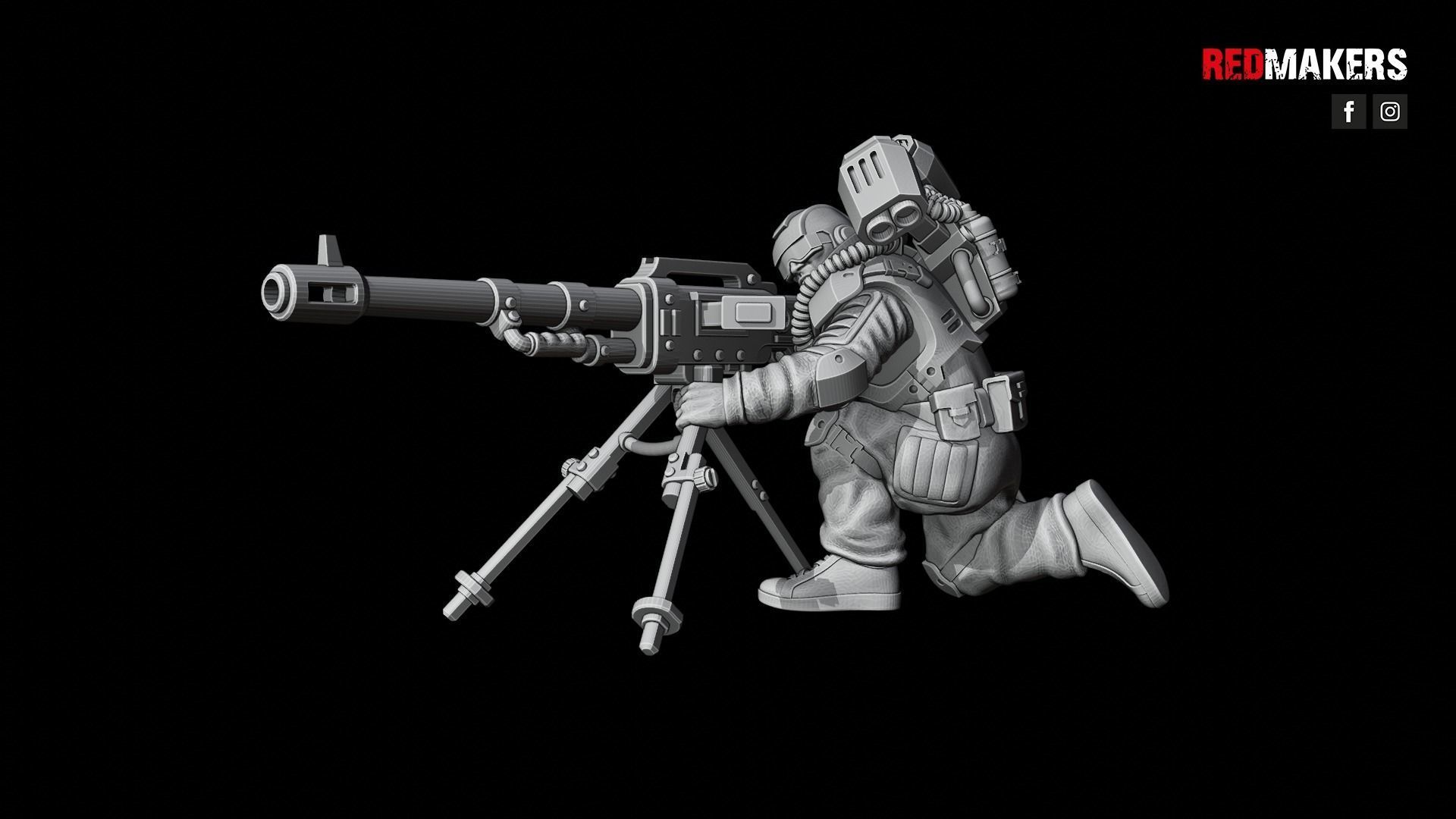 Airborne Division - Heavy Support Squad of the Imperial Force 3D print model_27