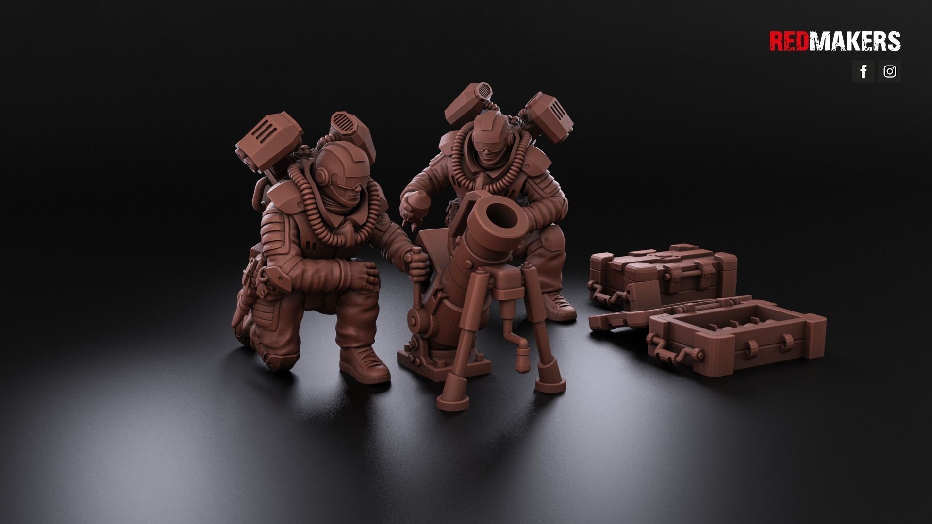 Airborne Division - Heavy Support Squad of the Imperial Force 3D print model_9