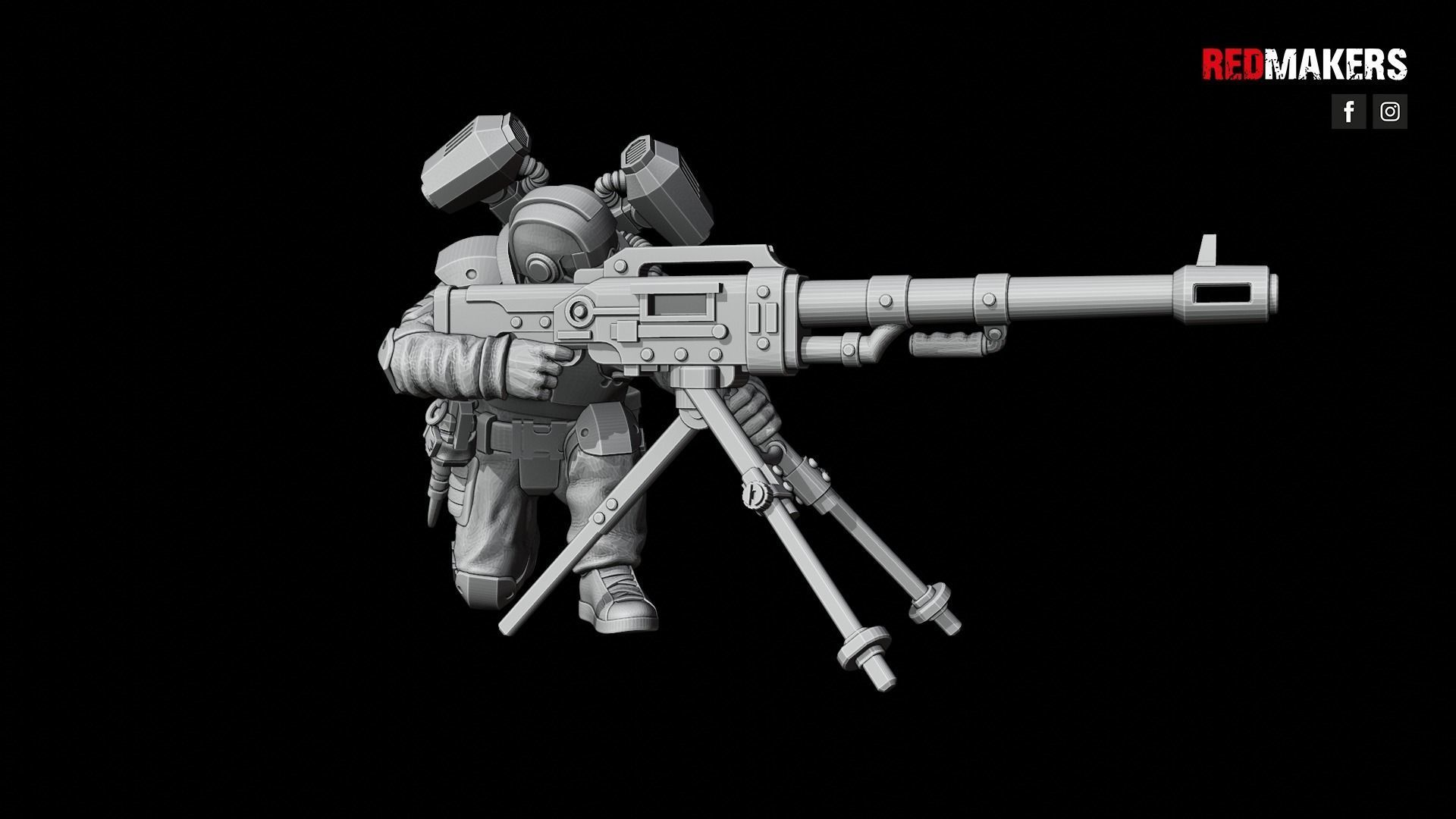 Airborne Division - Heavy Support Squad of the Imperial Force 3D print model_28