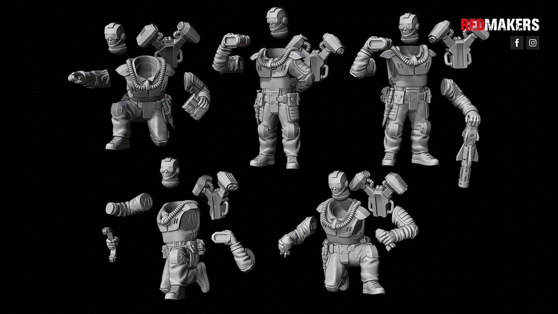 Airborne Division - Heavy Support Squad of the Imperial Force 3D print model_41