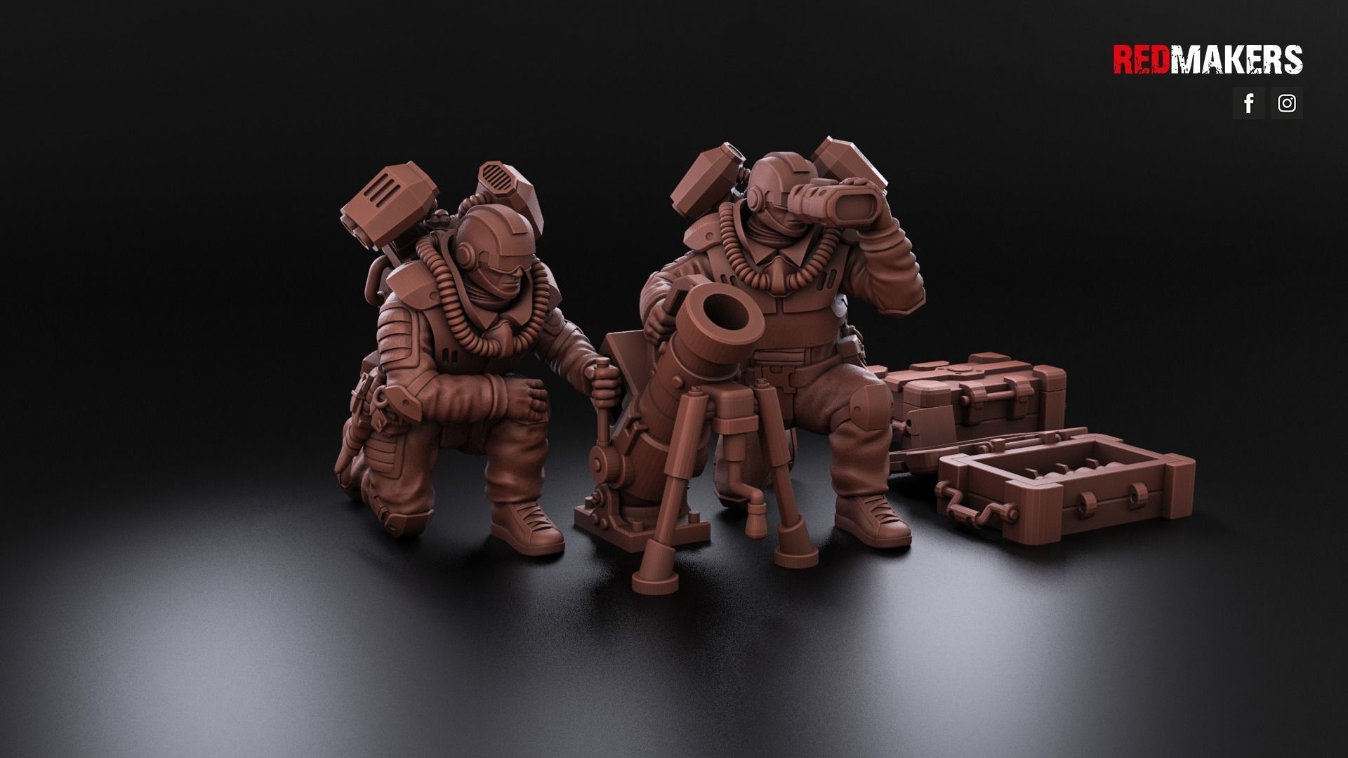 Airborne Division - Heavy Support Squad of the Imperial Force 3D print model_8