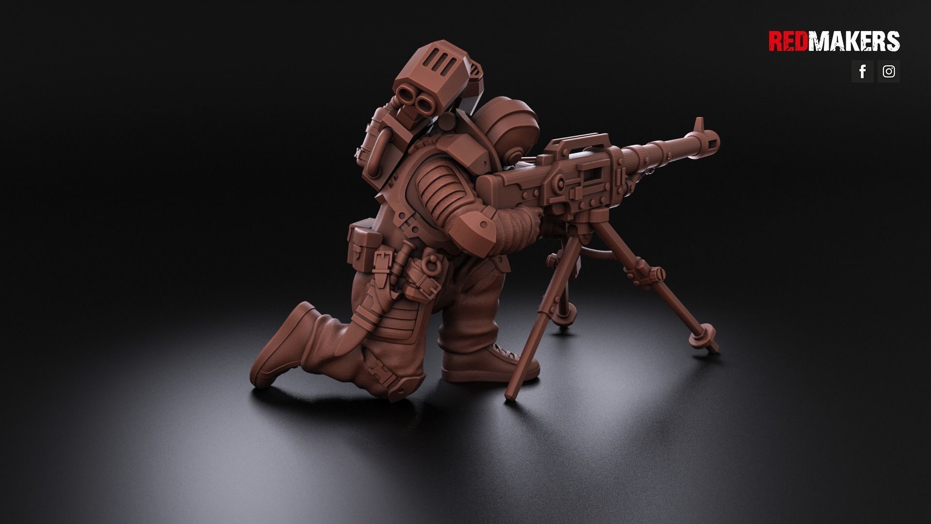 Airborne Division - Heavy Support Squad of the Imperial Force 3D print model_17