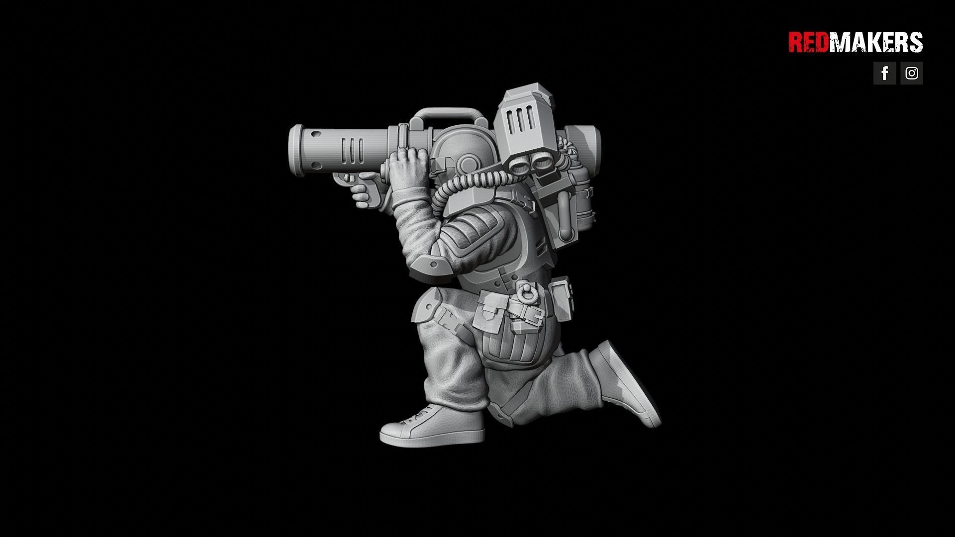 Airborne Division - Heavy Support Squad of the Imperial Force 3D print model_32
